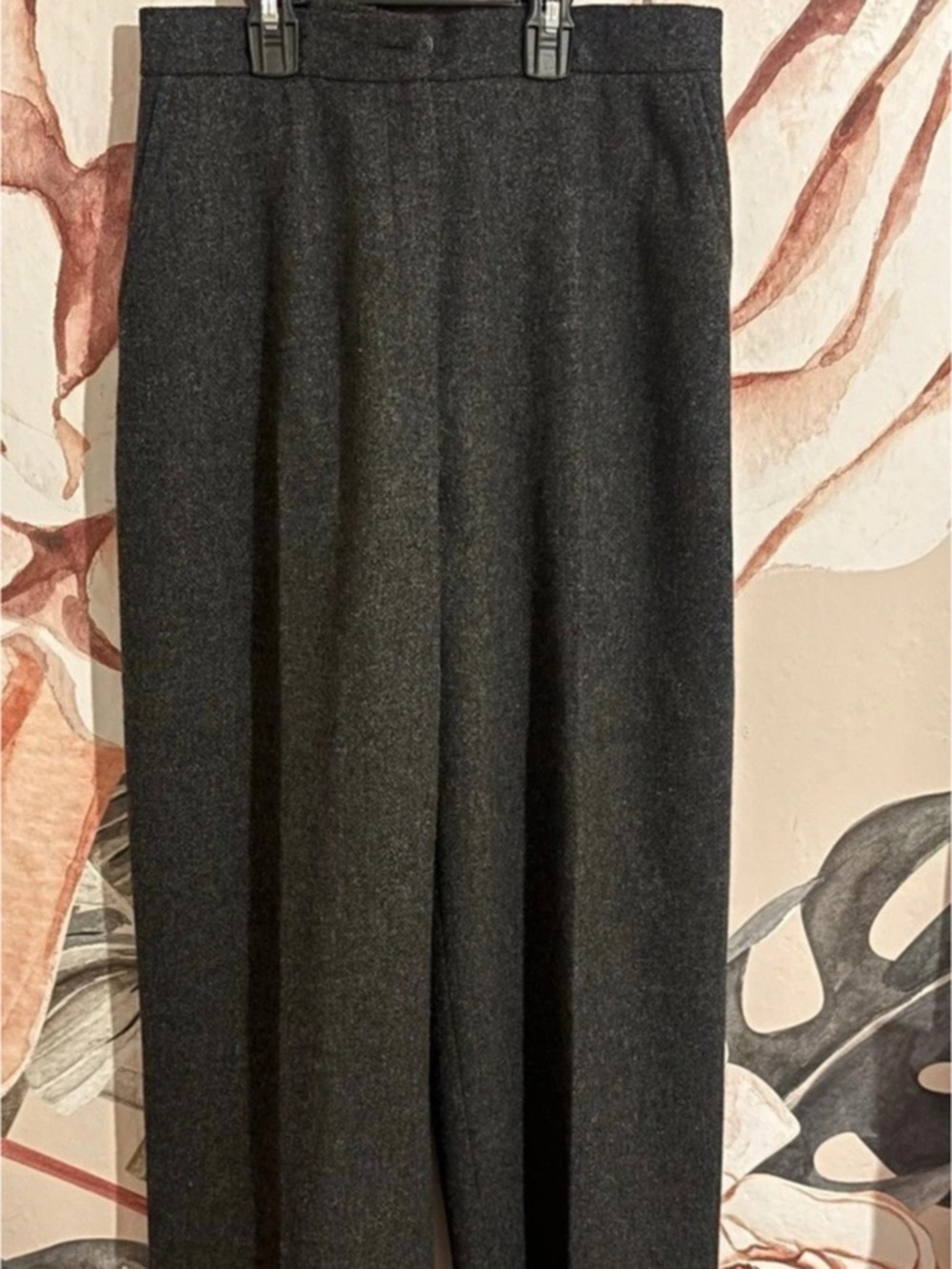Lauren Ralph Lauren Wide Leg Wool Pants in Gray Size 6